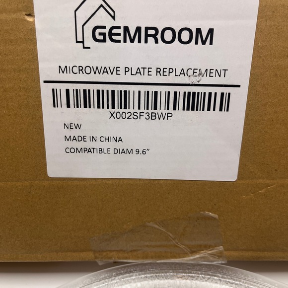 GEMROOM Microwave Glass Turntable Plate Replacement 9.6 Inch Diameter - Picture 2 of 5